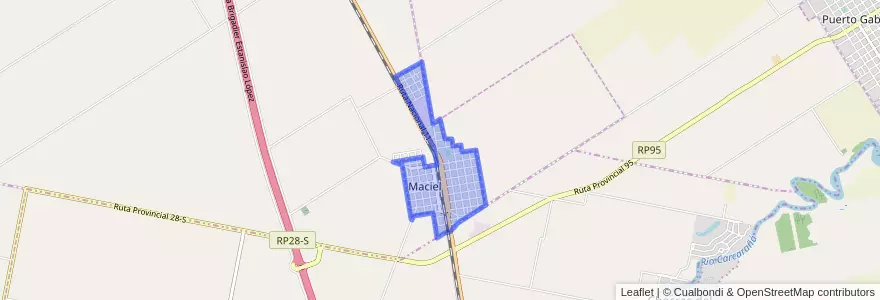 Mapa de ubicacion de Maciel.