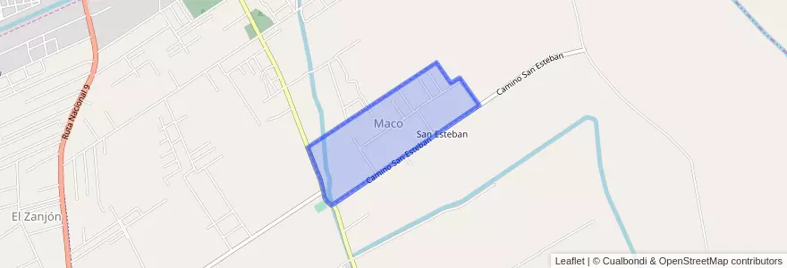 Mapa de ubicacion de Maco.