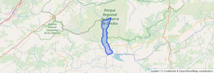 Mapa de ubicacion de Madrigal de la Vera.
