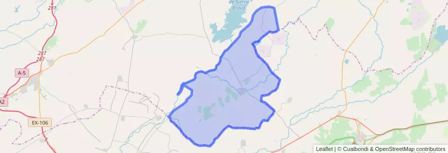 Mapa de ubicacion de Madrigalejo.