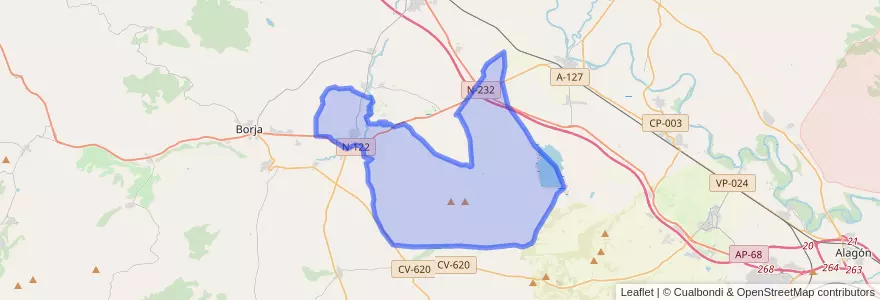 Mapa de ubicacion de Magallón.