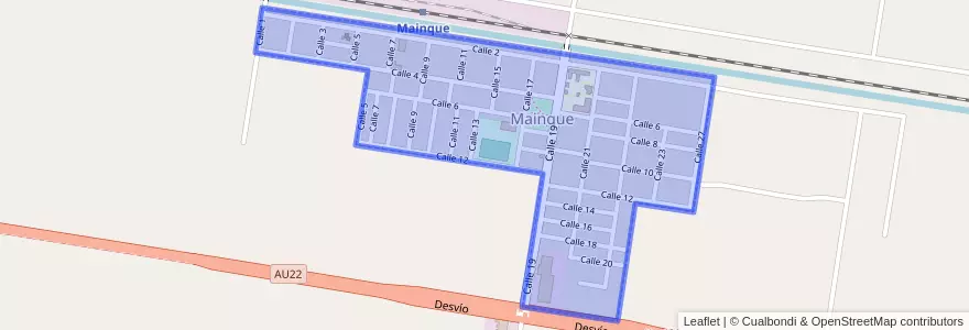 Mapa de ubicacion de Mainque.