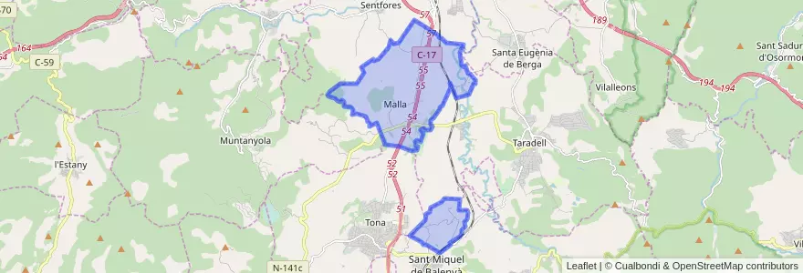 Mapa de ubicacion de Malla.