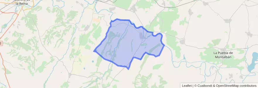 Mapa de ubicacion de Malpica de Tajo.
