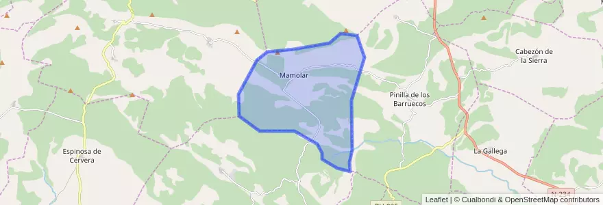 Mapa de ubicacion de Mamolar.
