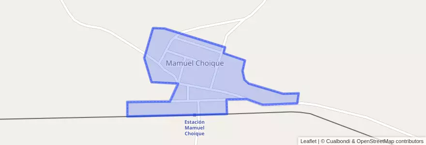 Mapa de ubicacion de Mamuel Choique.