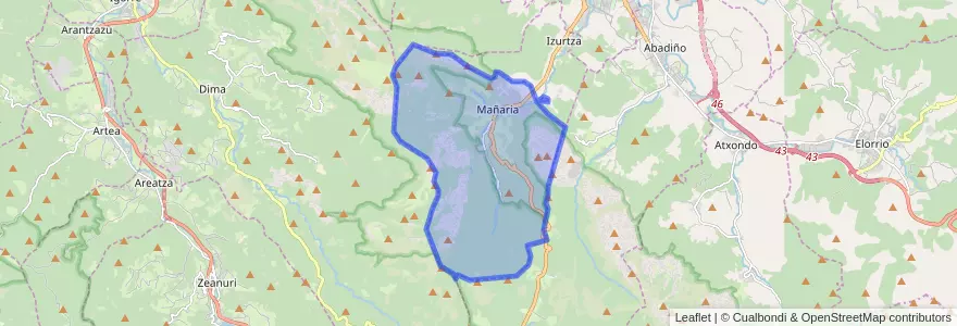 Mapa de ubicacion de Mañaria.