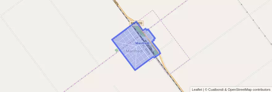 Mapa de ubicacion de Manfredi.