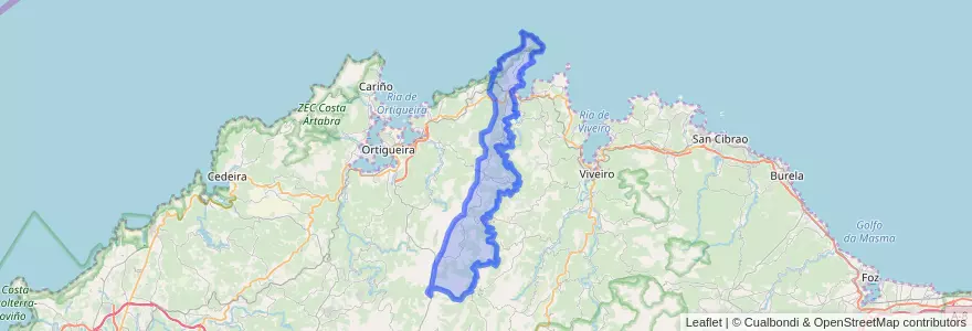 Mapa de ubicacion de Mañón.