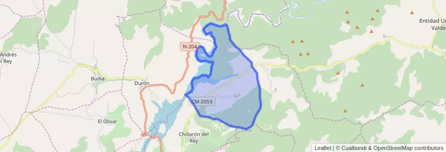 Mapa de ubicacion de Mantiel.