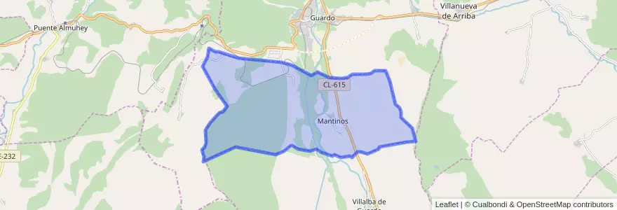Mapa de ubicacion de Mantinos.