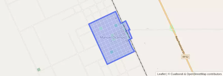 Mapa de ubicacion de Manuel Ocampo.