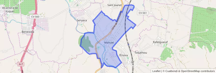 Mapa de ubicacion de Manuel.