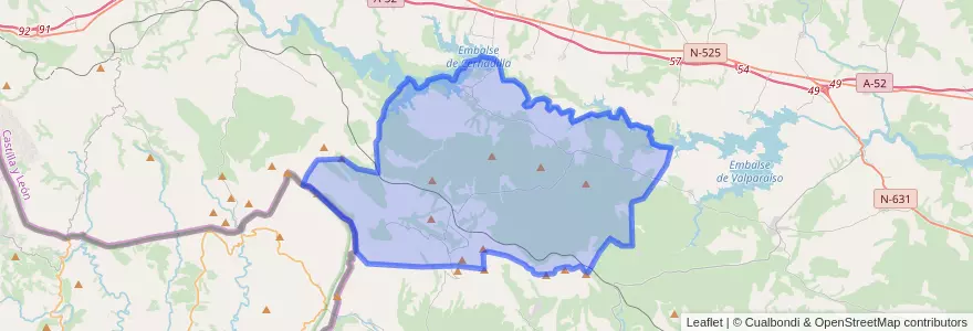 Mapa de ubicacion de Manzanal de Arriba.