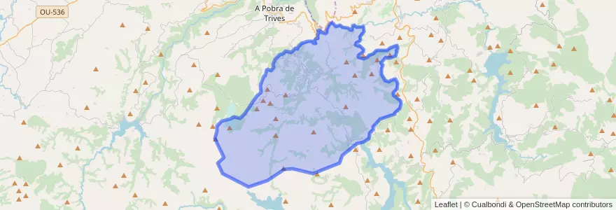 Mapa de ubicacion de Manzaneda.