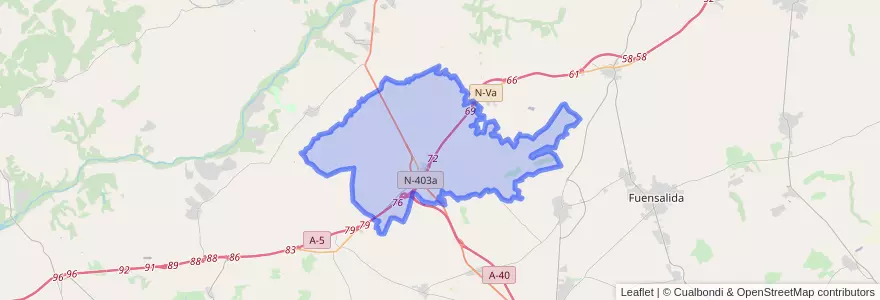 Mapa de ubicacion de Maqueda.