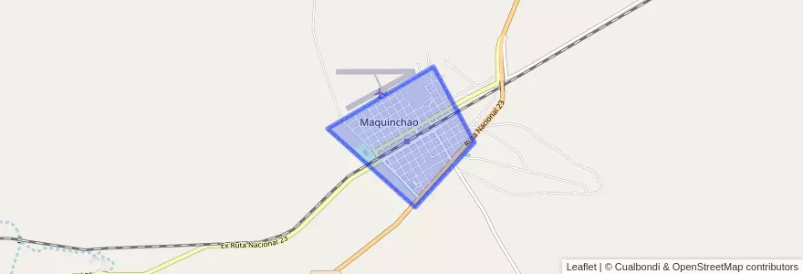 Mapa de ubicacion de Maquinchao.