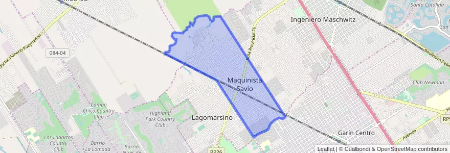 Mapa de ubicacion de Maquinista Savio.