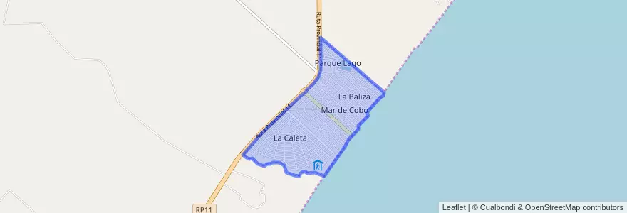 Mapa de ubicacion de Mar de Cobo.