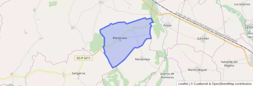 Mapa de ubicacion de Marazuela.