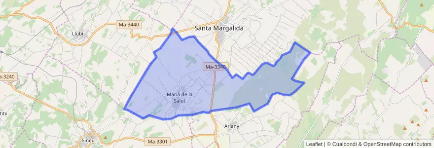 Mapa de ubicacion de Maria de la Salut.