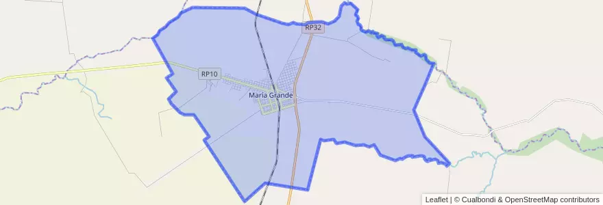 Mapa de ubicacion de María Grande.