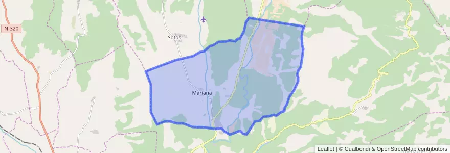 Mapa de ubicacion de Mariana.