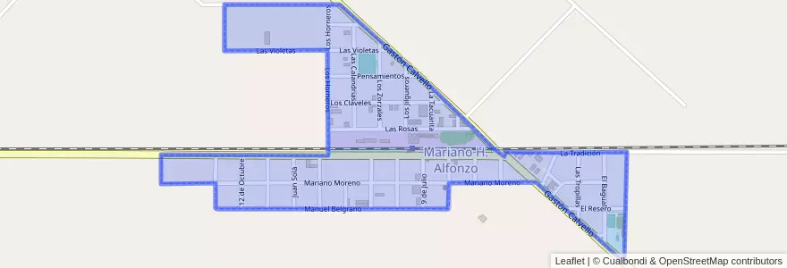 Mapa de ubicacion de Mariano H. Alfonzo.