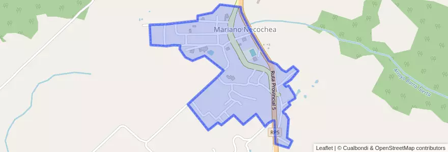 Mapa de ubicacion de Mariano Necochea.