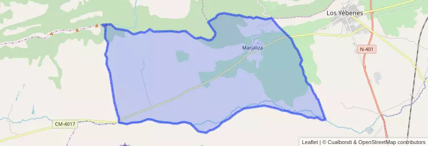 Mapa de ubicacion de Marjaliza.