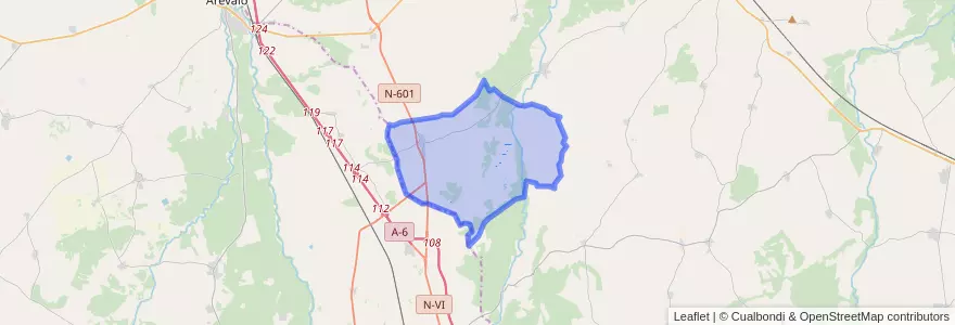 Mapa de ubicacion de Martín Muñoz de las Posadas.