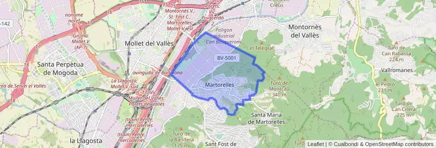 Mapa de ubicacion de Martorelles.