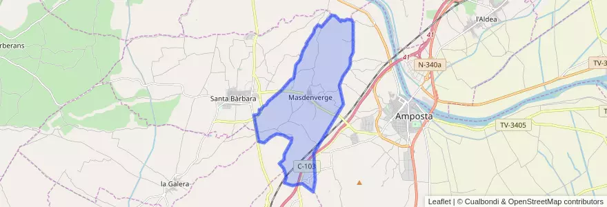 Mapa de ubicacion de Masdenverge.