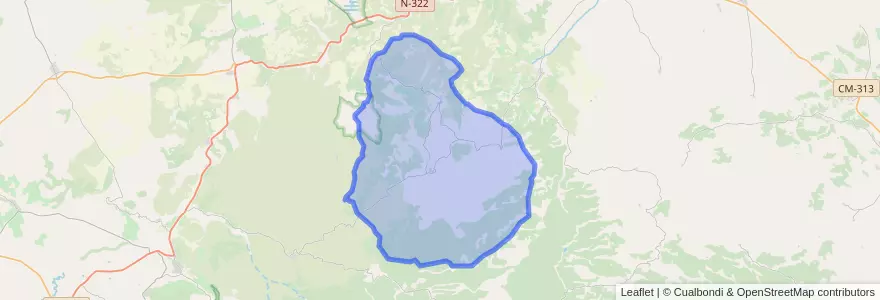 Mapa de ubicacion de Masegoso.