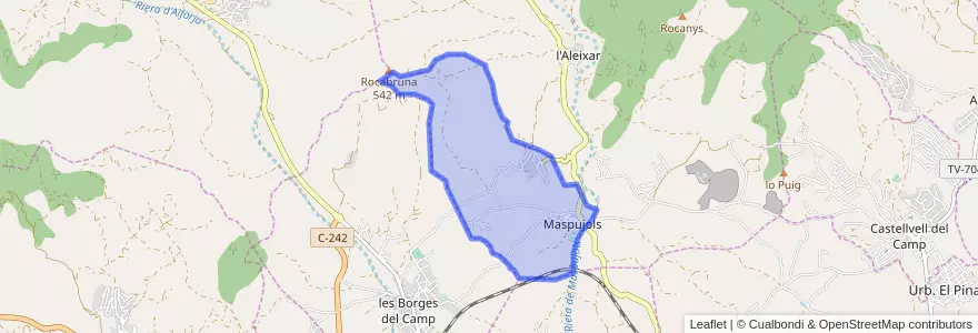 Mapa de ubicacion de Maspujols.