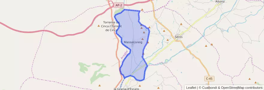 Mapa de ubicacion de Massalcoreig.