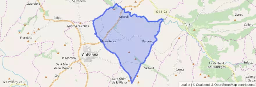 Mapa de ubicacion de Massoteres.