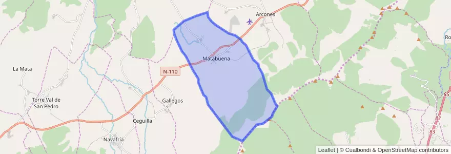 Mapa de ubicacion de Matabuena.