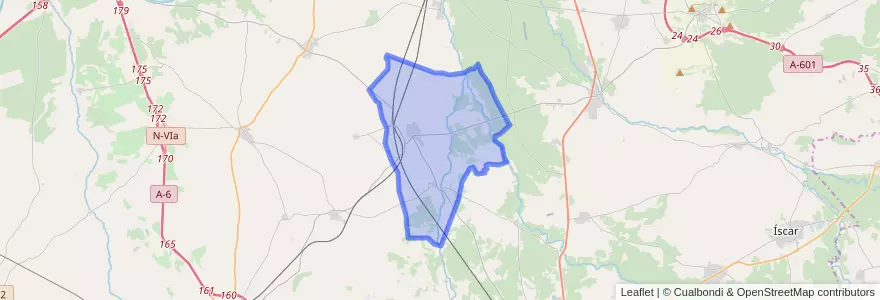 Mapa de ubicacion de Matapozuelos.