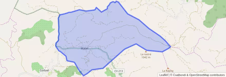 Mapa de ubicacion de Matet.