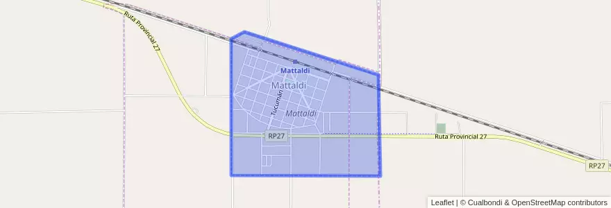 Mapa de ubicacion de Mattaldi.