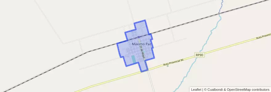 Mapa de ubicacion de Máximo Paz.