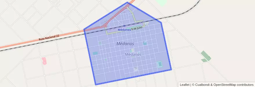 Mapa de ubicacion de Médanos.