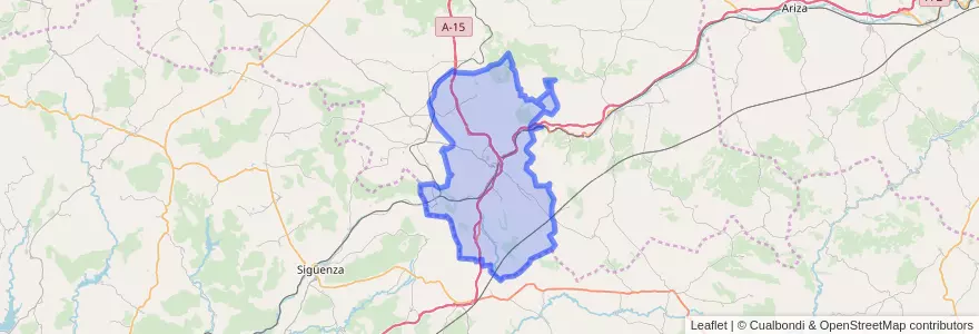 Mapa de ubicacion de Medinaceli.