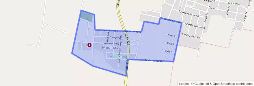 Mapa de ubicacion de Medinas.