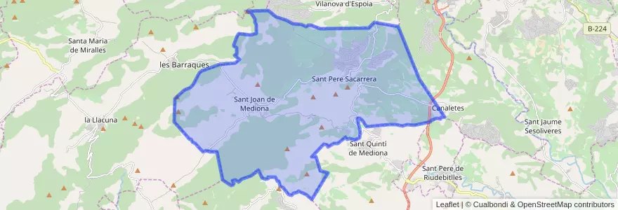 Mapa de ubicacion de Mediona.