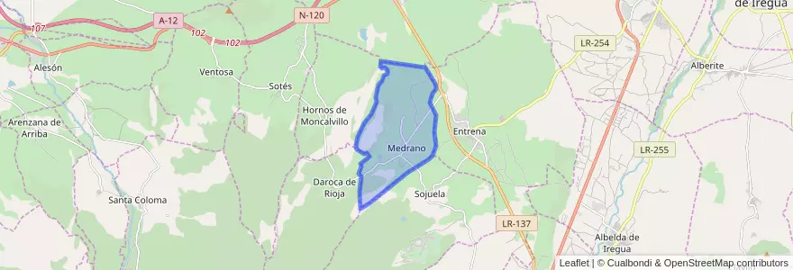 Mapa de ubicacion de Medrano.