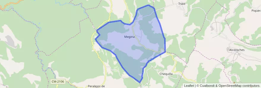 Mapa de ubicacion de Megina.