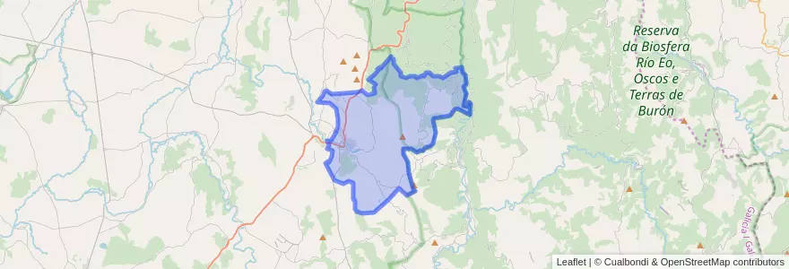 Mapa de ubicacion de Meira.