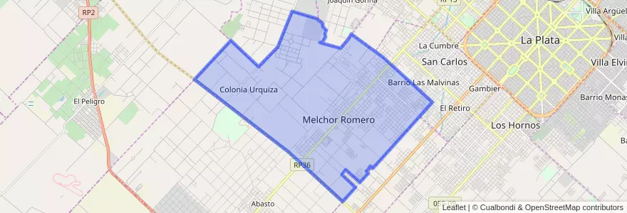 Mapa de ubicacion de Melchor Romero.
